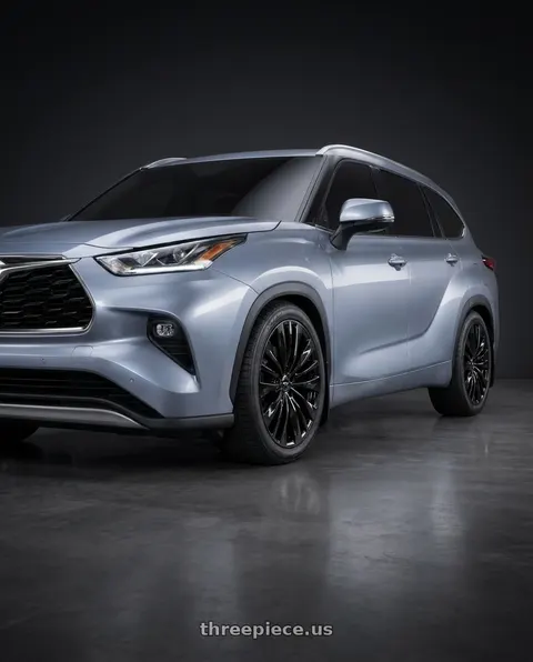 2020 Toyota Highlander with RTX TY02 5x114.3 20x8 +35 Gloss Black wheels