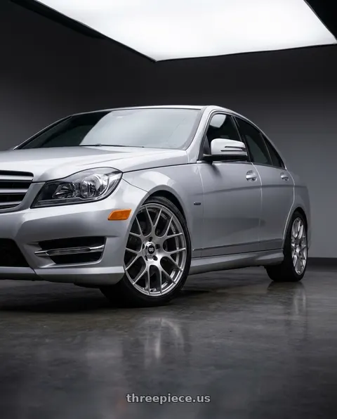 2009 Mercedes-Benz C300 Sport with Enkei Raijin 5x112 18x8+45 Hyper Silver wheels
