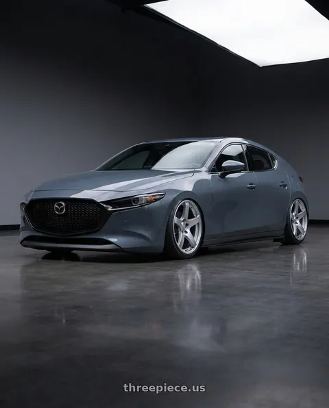 2023 Mazda 3 with Ssr Gtv01 5x114.3 18x8+35  GLARE SILVER wheels