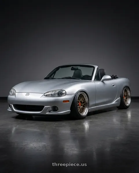 2000 Mazda Miata with BBS LM 5x120 19x11.0+37 Matte Bronze wheels