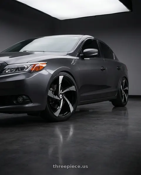 2016 Acura ILX with Azara AZA-524 5x114.3 / 5x120 22x8.5 +38 Gloss Black & Machined wheels