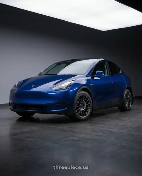 2022 Tesla Model Y with Enkei RS05-RR 5x112 18x8.5+45 Matte Gunmetal wheels