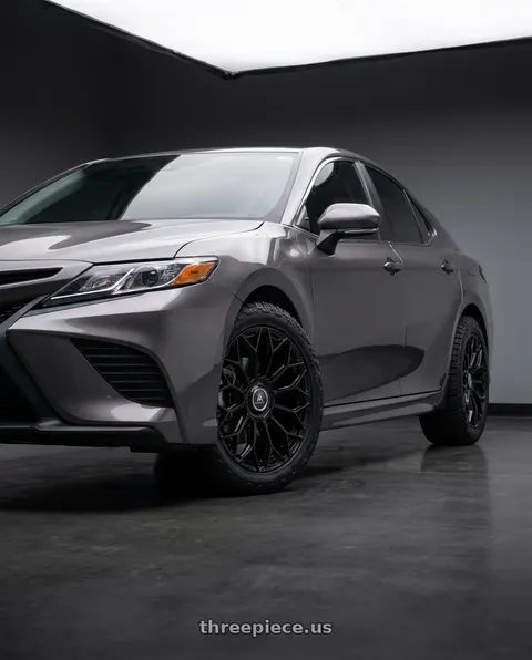 2020 Toyota Camry SE with Asanti Black 51 5x112/5x114.3 20x9 +35 GLOSS BLACK wheels