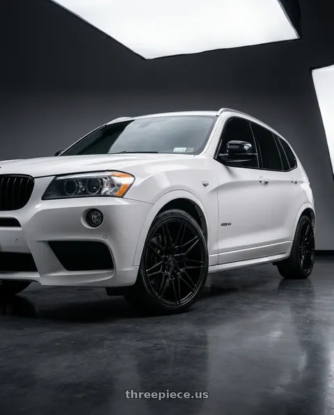 2014 BMW X3 xDrive35i with Axe CF1 5x120 20X9+45 GLOSS BLACK wheels