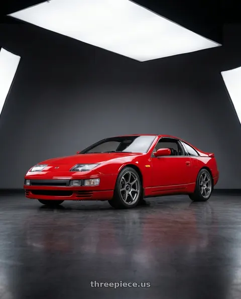 1990 Nissan 300ZX with Enkei TS-7 5x114.3 18x8.5+38 Storm Gray wheels