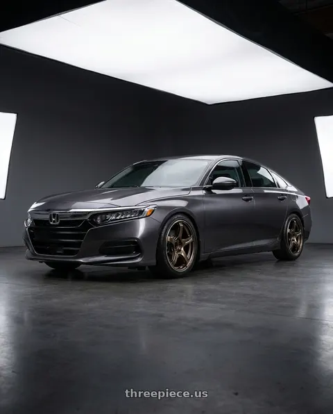 2019 Honda Accord LX with Advan Racing TC4 5x114.3 18x9.0 +35 UMBER BRONZE METALLIC & RING wheels