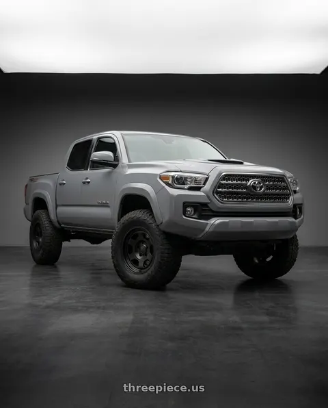 2019 Toyota Tacoma TRD Sport with fifteen52 PATROL HD 6x139.7 17x8.5 +0 ASPHALT BLACK (SATIN BLACK) wheels