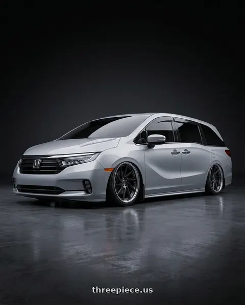 2024 Honda Odyssey with Work Gnosis Cvs 5x120 20x8+38 H Disk Matte Black wheels
