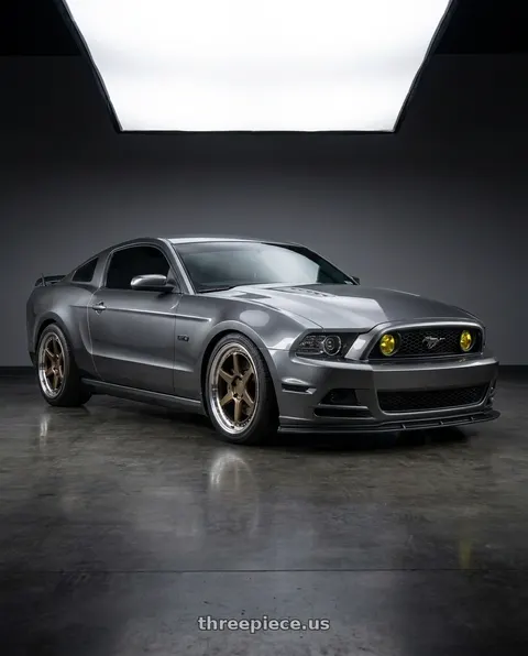 2014 Ford Mustang GT with Aodhan DS09 5X114.3 19x9.5+30 Bronze w/Machined Lip wheels