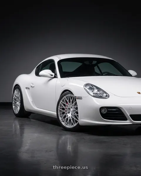 2010 Porsche Cayman with Avant Garde M540 5x112 19x8.5 +35 Silver Machine wheels