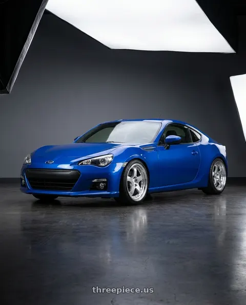 2013 Subaru BRZ with Aodhan AH03 5x100 18x9.5+35 Silver w/Machined Face wheels