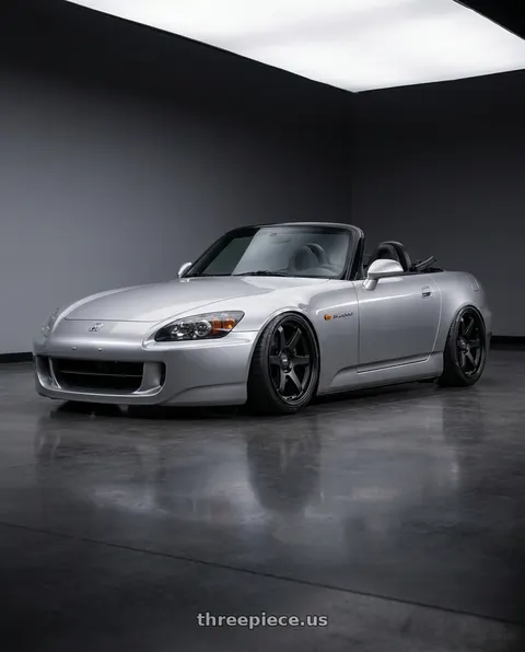 2009 Honda S2000 with ESR Wheels APEX SERIES AP6 5x114.3 18x10.5 +22 Matte Black wheels