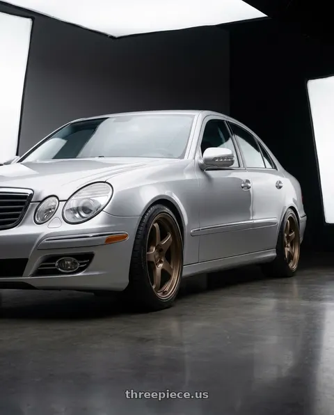 2007 Mercedes-Benz E280 with Kansei K11B Tandem 5X108 18x8.5 35 Bronze wheels