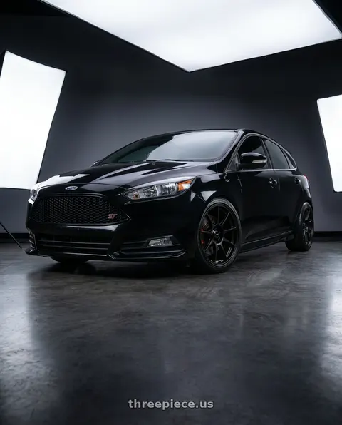 2017 Ford Focus ST with Konig Dekagram 5x114.3 19x8.5+43 Semi-Matte Black wheels
