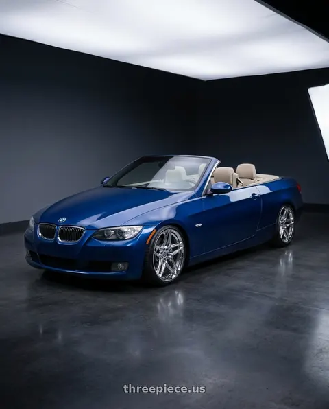 2008 BMW 335i with Heritage Wheel EBISU MonoC 5x120 18x8.5+35 Chrome wheels