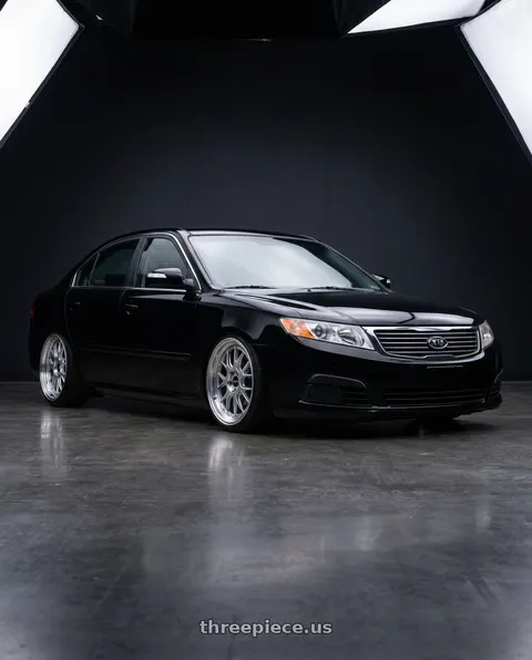 2009 Kia Optima with BBS LM-R 5x114.3 19x8.5+43 Diamond Silver wheels