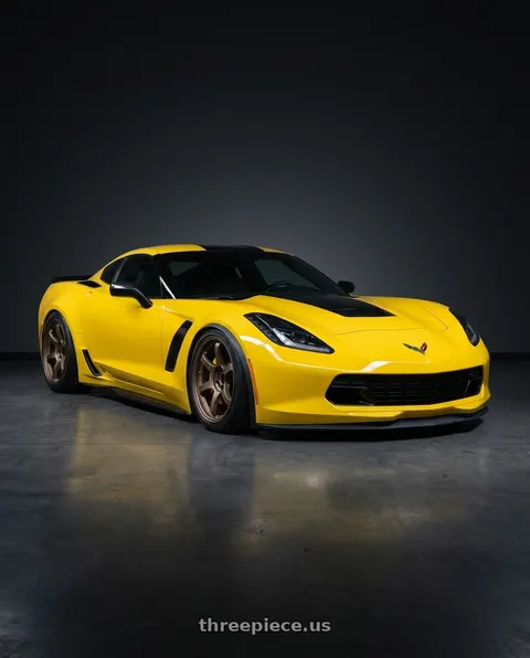 2018 Chevrolet Corvette with Gram Lights 57DR 5x120 19x9.5 +45 BRONZE 2 wheels