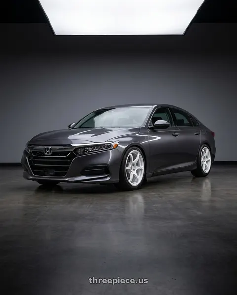 2019 Honda Accord LX with Advan Racing RG-4 5x114.3 18x9.5 +12 RACING WHITE METALLIC & RING wheels