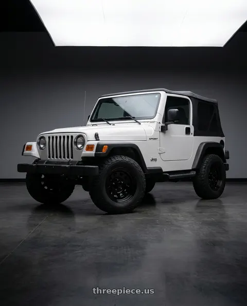 2006 Jeep Wrangler with Vision HD 84H 5x114.3 16x8+0 Gloss Black wheels