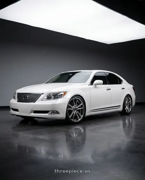 2011 Lexus LS460 with Asanti Black ABL-1 PEGASI 5X115 20X10 +20 CHROME wheels