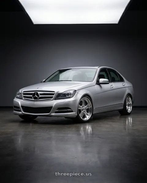 2012 Mercedes-Benz C250 with Boyd Coddington BC2P Speedster 5x114.3 17x7 +0 High Polish wheels