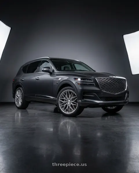 2021 Genesis GV80 with Rohana RFX17 5x112 20x9+35 Brushed Titanium wheels