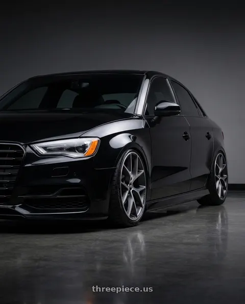 2017 Audi RS3 with BBS SR 5x112 19x8.5+32 Volcano Grey w/ Diamond Cut wheels