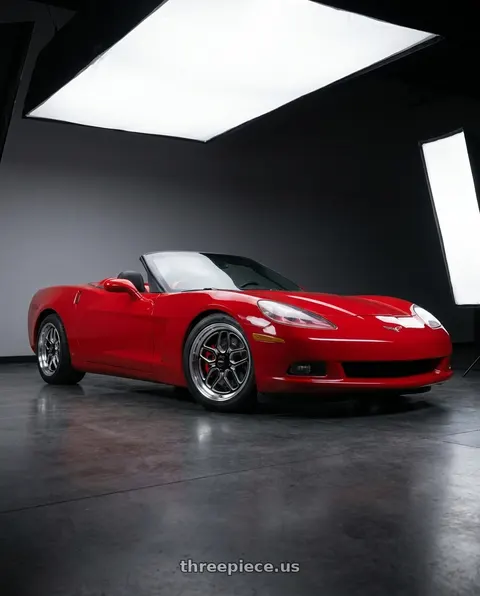 2009 Chevrolet Corvette with WELD Performance Laguna 5x120.65 20x11 +70 Gloss Black/Milled Diamond Cut Lip wheels