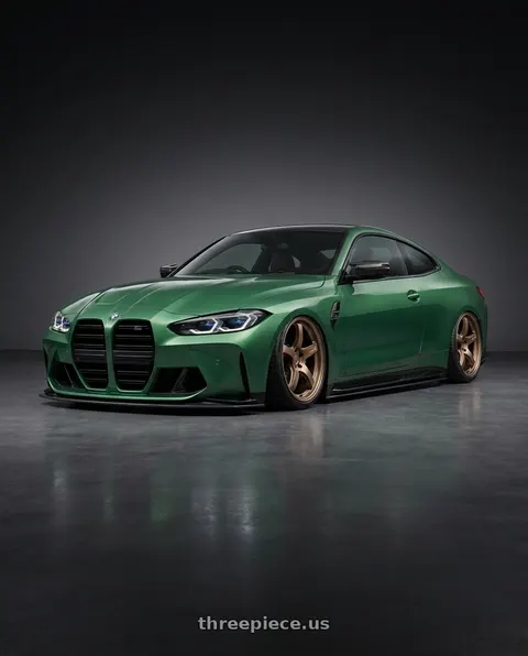 2024 BMW M4 with Gram Lights 57CR 5x112 19x10.5+35 Bronze II wheels