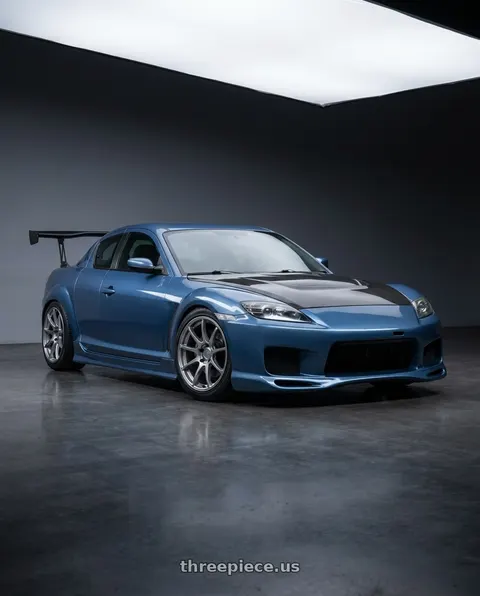 2005 Mazda RX-8 with Ssr Gtv02 5x114.3 18x8.5+40  GLARE SILVER wheels