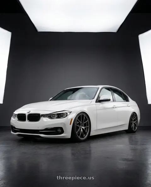2018 BMW 330i with BBS RI-A 5x130 18x8.5+48 Matte Gray wheels