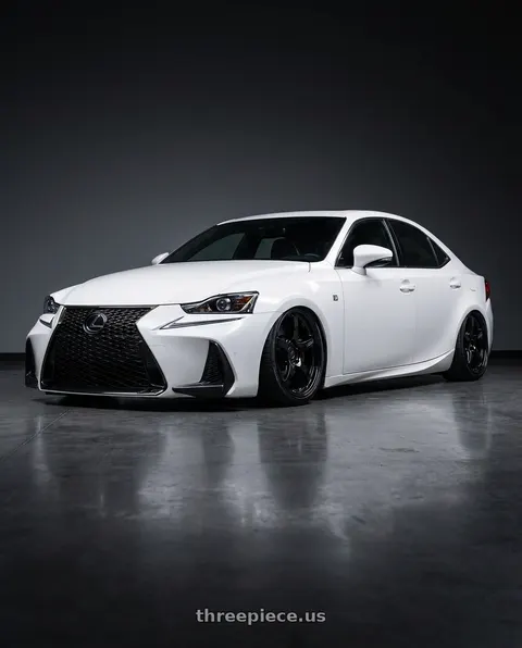 2018 Lexus IS350 F Sport with Gram Lights 57CR 5x114.3 19x8.5+35 Glossy Black wheels