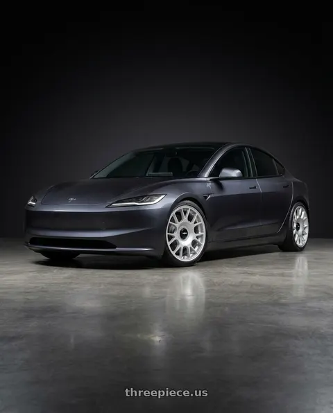 2024 Tesla Model 3 with Rotiform 1PC R188 TUF-R 5X112 19X8.5 +45 SILVER wheels