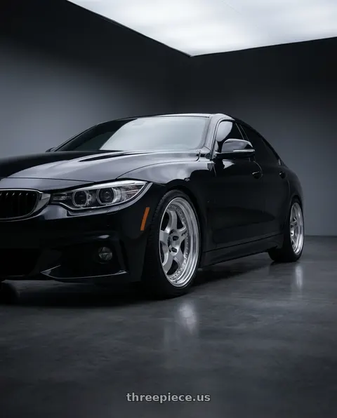 2019 BMW 440i Gran Coupe with Work Meister S1 3P 5x120 18x9.5+37 R Disk Silver wheels