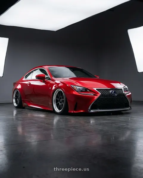 2018 Lexus RC F with Konig Countergram 5x114.3 19x9.5+25 Matte Black / Matte Machined Lip wheels
