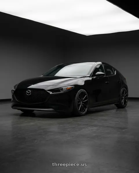 2025 Mazda 3 2.5 Carbon Turbo with Konig Oversteer 5x114.3 19x8.5+45 Gloss Black wheels