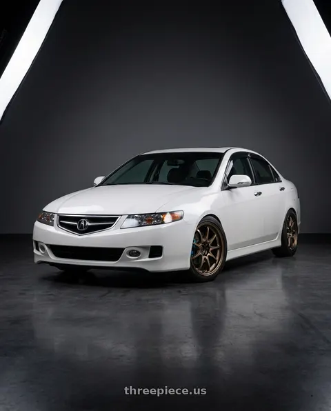 2007 Acura TSX with Volk Racing CE28N-PLUS 5x114.3 17x8 +38 SHINING BRONZE METAL wheels
