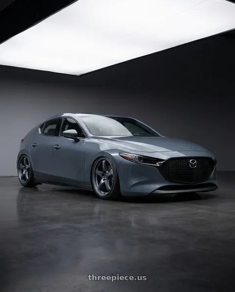 2023 Mazda 3 with Gram Lights 57CR 5x114.3 18x9.5+12 Gunblue II wheels