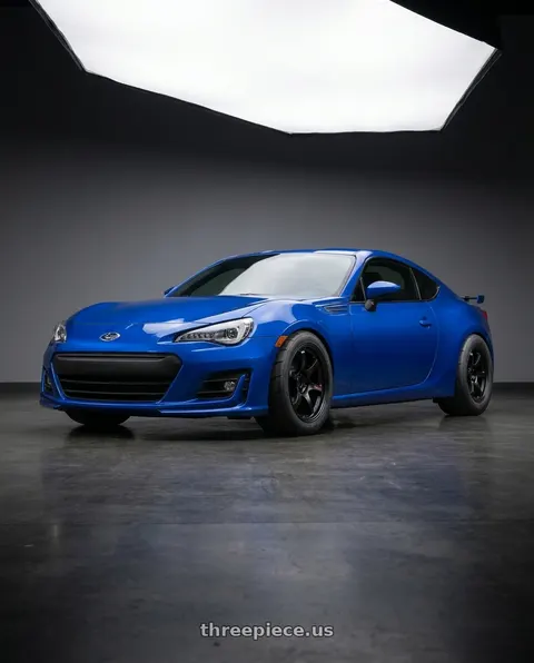 2018 Subaru BRZ Limited with Gram Lights 57DR 5x100 17x9 +38 SEMI GLOSS BLACK wheels