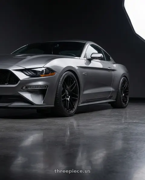 2021 Ford Mustang GT with Forgestar F14 5x114.3 18x9.5 +35 Gloss Black wheels