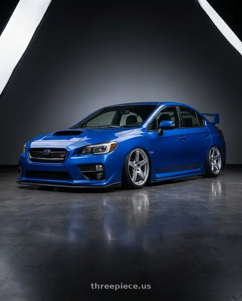2013 Subaru WRX STI with Ssr Gtv01 5x114.3 18x8.5+40  GLARE SILVER wheels