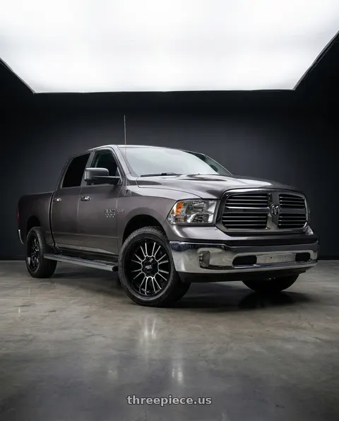 2015 Ram 1500 Big Horn with Moto Metal MO810 LEGACY 5X139.7/5X150 20X9 +1 GLOSS BLACK MACHINED wheels
