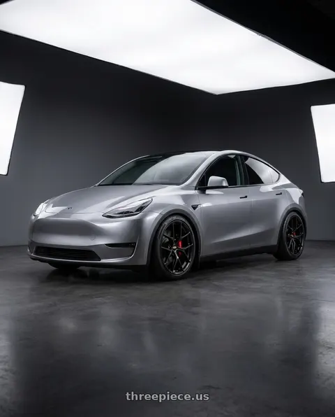 2025 Tesla Model Y with BBS FI-R CL 20x9.0+52 Satin Black wheels