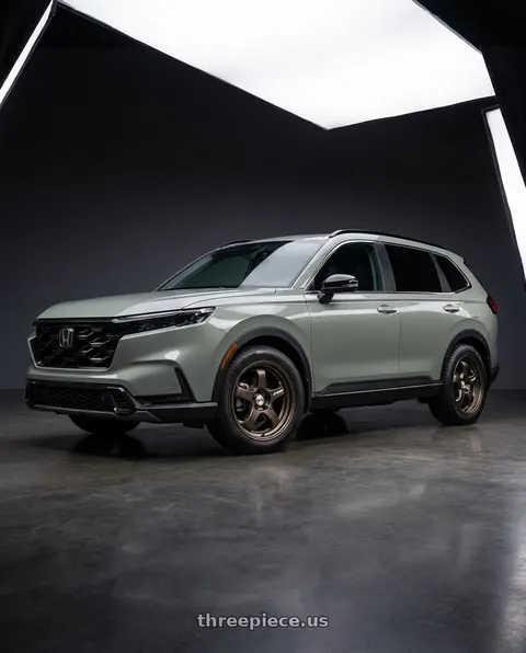 2026 Honda CR-V with Work Meister S1R 5x114.3 18x8+45 O Disk Ashdot Titanium wheels