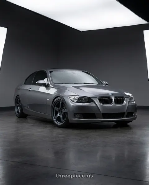 2008 BMW 335i with Gram Lights 57CR 5x120 18x9.5+38 Gunblue II wheels
