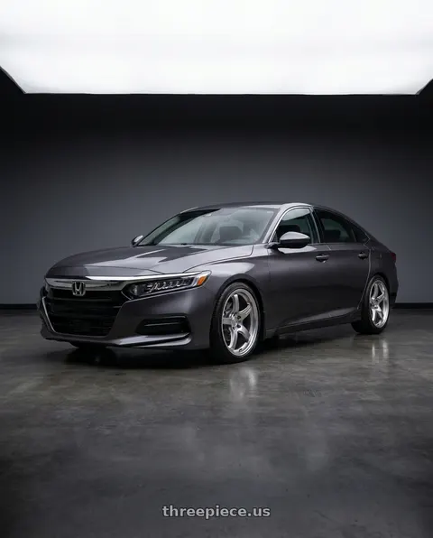 2019 Honda Accord LX with Gram Lights 57CR 5x114.3 18x9.5+38 Grace Silver wheels