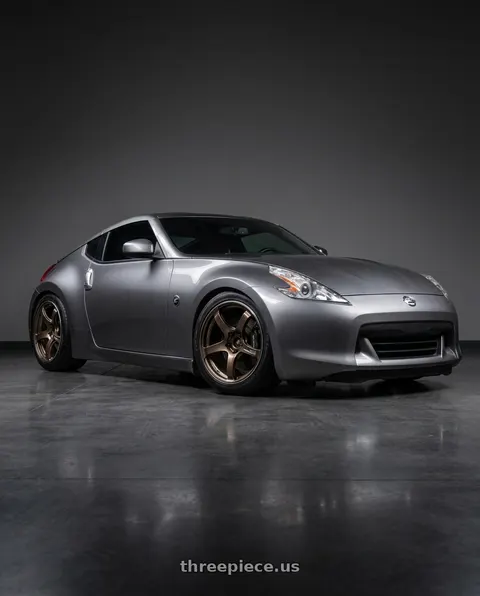 2009 Nissan 370Z with Advan Racing TC4 5x114.3 18x9.5 +45 UMBER BRONZE METALLIC & RING wheels