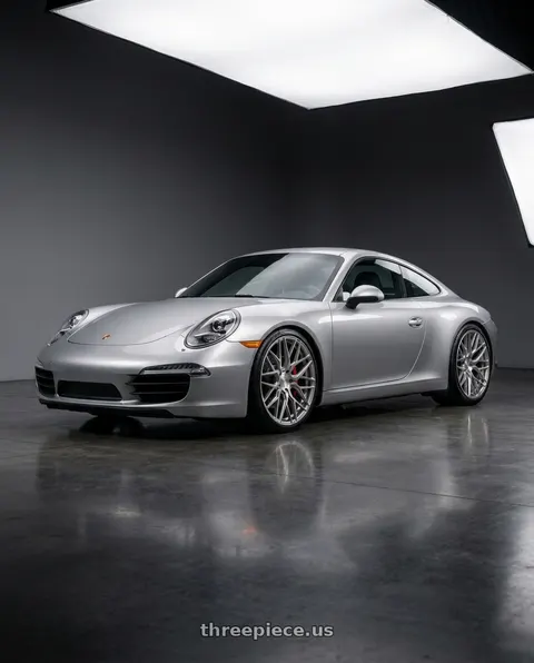 2015 Porsche 911 with Rohana RFX10 5x130 20x9+45 Brushed Titanium wheels