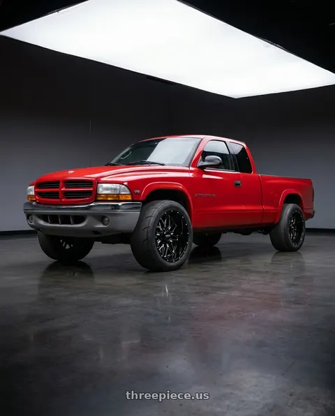 1997 Dodge Dakota with MASSIV OFF-ROAD OR1 6X135/6X139.7 20x10 -24 BLACK AND MILLED wheels