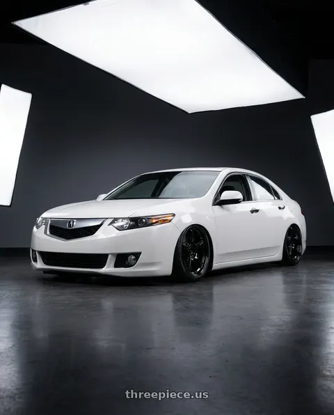 2013 Acura TSX with Gram Lights 57CR 5x114.3 19x9.5+25 Glossy Black wheels
